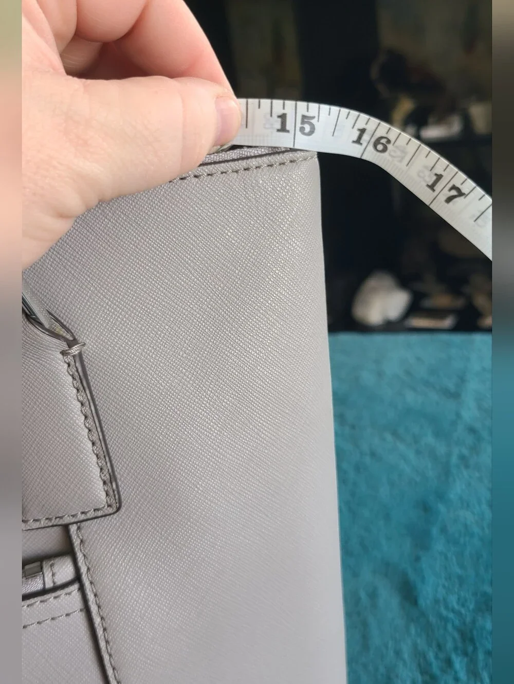 kate spade Cameron Saffiano Leather Tote in Light Gray